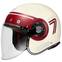 Capacete SMK Retro Jet Seven - Branco Brilho