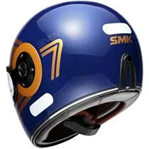 Capacete SMK Retro Seven - Azul/Dourado