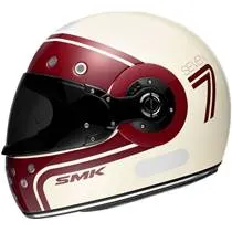 Capacete SMK Retro Seven - Branco Brilho