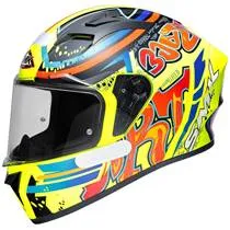 Capacete SMK Stellar Graffiti - Amarelo Flúor