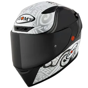 Capacete Suomy Track 1 Bagnaia Winter Test - Branco/Cinza/Preto
