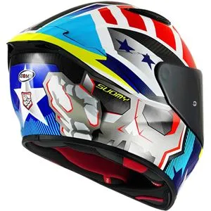 Capacete Suomy Track 1 Higher - Preto/Azul