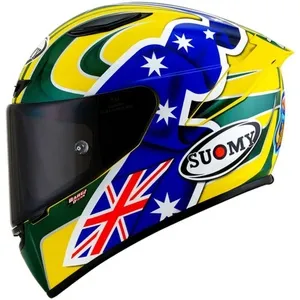 Capacete Suomy Track 1 Troy Bayliss 2005 - Amarelo/Verde/Azul