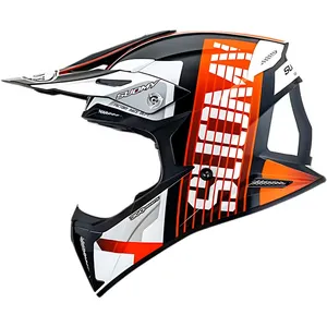 Capacete Suomy X-Wing Amped - Preto/Branco/Laranja