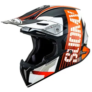 Capacete Suomy X-Wing Amped - Preto/Branco/Laranja