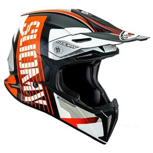 Capacete Suomy X-Wing Amped - Preto/Branco/Laranja