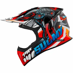 Capacete Suomy X-Wing Snake - Branco/Vermelho