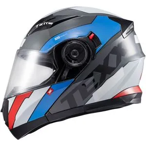 Capacete Texx Gladiator V3 Reisen - Azul/Vermelho/Branco