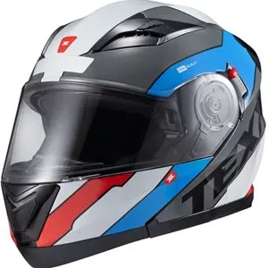 Capacete Texx Gladiator V3 Reisen - Azul/Vermelho/Branco