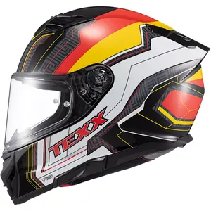 Capacete Texx Kaiman Flag Alemanha - Preto/Branco/Amarelo/Vermelho
