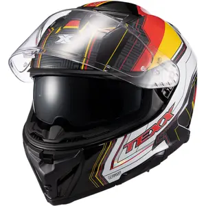 Capacete Texx Kaiman Flag Alemanha - Preto/Branco/Amarelo/Vermelho