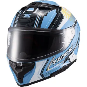 Capacete Texx Kaiman Flag Argentina - Azul/Branco/Amarelo