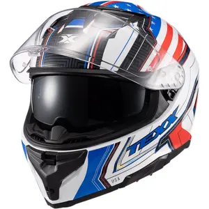Capacete Texx Kaiman Flag Estados Unidos - Azul/Branco/Vermelho
