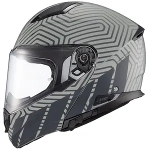 Capacete Texx Kratos Cyber - Cinza Fosco (Articulado)