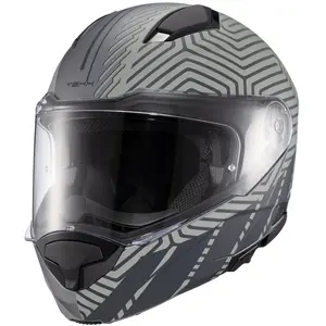 Capacete Texx Kratos Cyber - Cinza Fosco (Articulado)