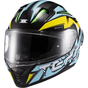 Capacete Texx Raptor Genesis - Azul/Amarelo/Branco