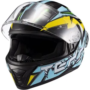 Capacete Texx Raptor Genesis - Azul/Amarelo/Branco
