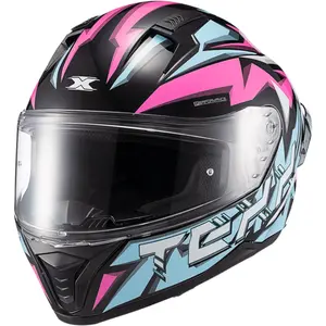 Capacete Texx Raptor Genesis - Azul/Rosa/Branco