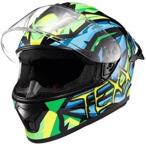 Capacete Texx Spihe Massai - Verde/Azul
