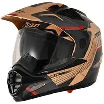 Capacete X11 Crossover Adventure - Areia/Vermelho Brilho
