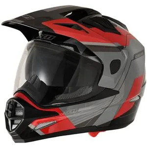 Capacete X11 Crossover Adventure - Cinza/Vermelho