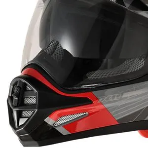 Capacete X11 Crossover Adventure - Cinza/Vermelho