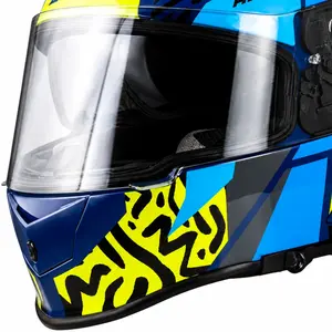 Capacete X11 Revo Jaguar - Azul/Amarelo