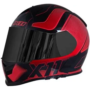 Capacete X11 Revo Pro Tronix - Vermelho/Preto