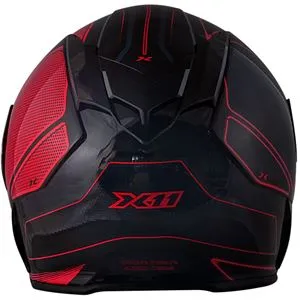 Capacete X11 Revo Pro Tronix - Vermelho/Preto