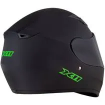 Capacete X11 Trust Pro Shadow HVZ - Preto/Verde Fosco