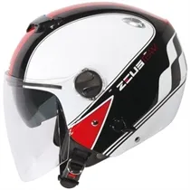 Capacete Zeus 202FB T42 Team com Viseira Solar Preto/Vermelho