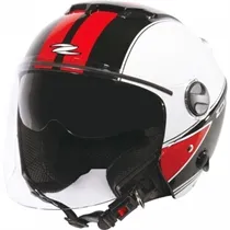 Capacete Zeus 202FB T42 Team com Viseira Solar Preto/Vermelho