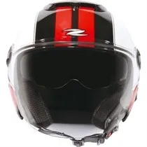 Capacete Zeus 202FB T42 Team com Viseira Solar Preto/Vermelho