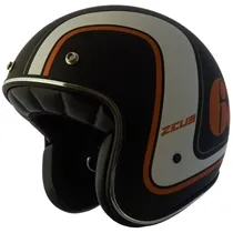 Capacete Zeus 380H V2 K36 Preto/Branco/Laranja Fosco
