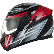 Capacete Zeus 813 Track AN1 Preto/Vermelho Fosco