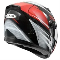 Capacete Zeus 813 Track AN1 Preto/Vermelho Fosco