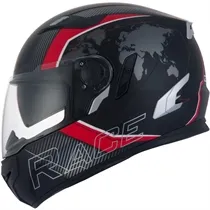 Capacete Zeus 813 Track AN10 Race Preto/Vermelho Fosco