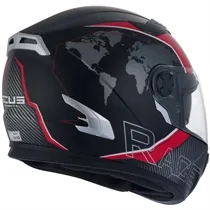 Capacete Zeus 813 Track AN10 Race Preto/Vermelho Fosco