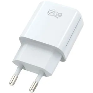 Carregador De Parede i2GO Basic Com 1 Saída USB Entrada 100-240V / Saída 5V-1A Branco