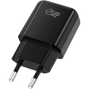 Carregador De Parede i2GO Basic Com 1 Saída USB Entrada 100-240V / Saída 5V-1A Preto