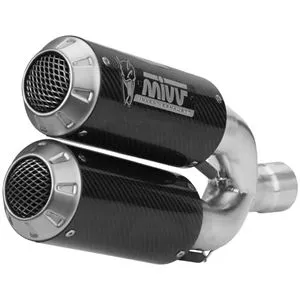 Escapamento MIVV MK3 Ducati Monster 821/1200 (Dupla com Link Pipe) - Fibra de Carbono