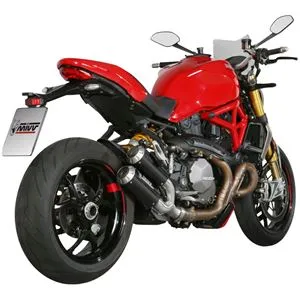 Escapamento MIVV MK3 Ducati Monster 821/1200 (Dupla com Link Pipe) - Fibra de Carbono