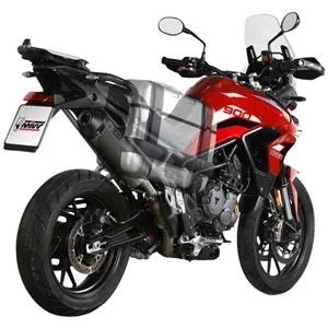 Escapamento MIVV Oval Triumph Tiger 900/GT/Pro/Rally (com Link Pipe) - Titânio/Fibra de Carbono