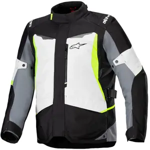 Jaqueta Alpinestars ST 1 WP Cinza/Preto/Amarelo Fluor (100% Impermeável)