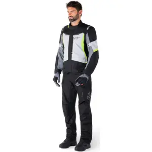 Jaqueta Alpinestars ST 1 WP Cinza/Preto/Amarelo Fluor (100% Impermeável)