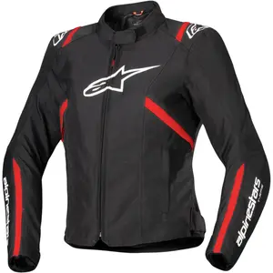 Jaqueta Alpinestars Stella T SPS V2 WP Preto/Branco/Vermelho Fluor (Impermeável)