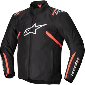 Jaqueta Alpinestars T SPS V2 WP Preto/Branco/Vermelho Fluor (Impermeável)