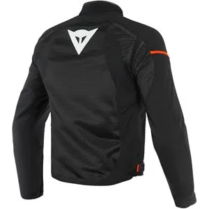 Jaqueta Dainese Air Frame D1 Tex - Preto/Branco/Vermelho Fluor