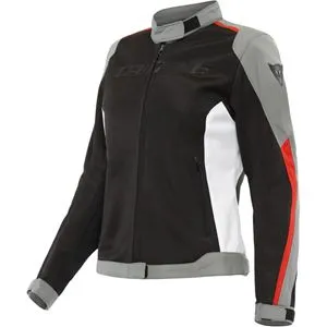 Jaqueta Dainese Hydraflux 2 Air Lady D-Dry Preto/Cinza/Vermelho Lava