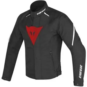 Jaqueta Dainese Laguna Seca D-1 Impermeável Preto/Vermelho/Branco